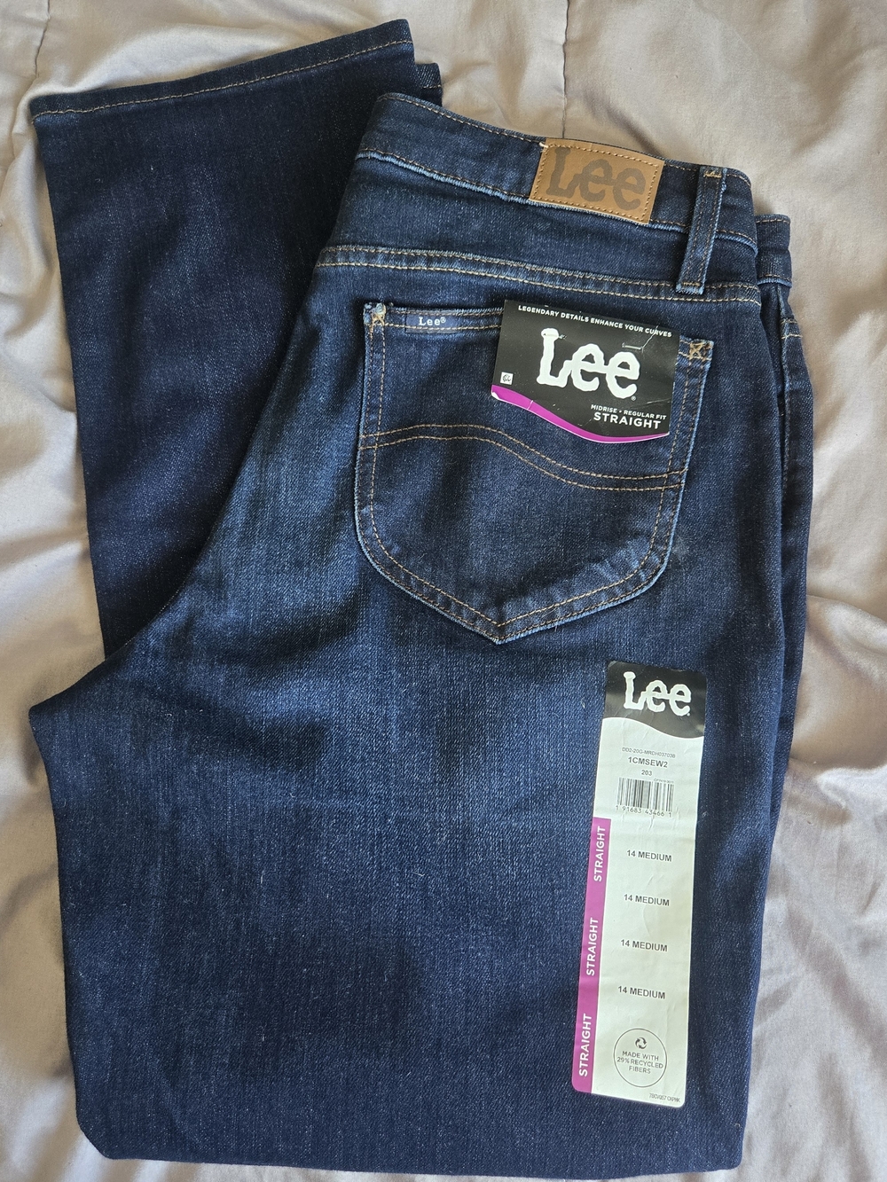Lee Women's Straight Jeans - Dark Blue
